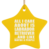 All I Care About Is Labrador Retriever - Star Ornament