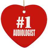 Number One #1 Audiologist - Heart Ornament