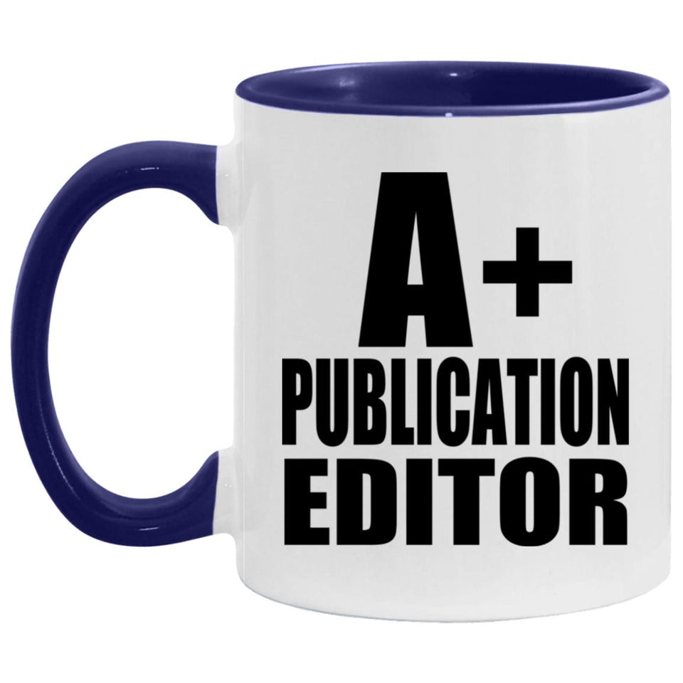 A+ Publication Editor - 11oz Accent Mug Purple