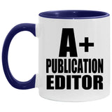 A+ Publication Editor - 11oz Accent Mug Purple