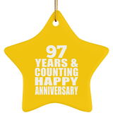 Happy 97th Anniversary 97 Years & Counting - Star Ornament
