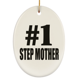 Number One #1 Step Mother - Oval Ornament