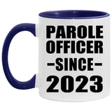 Parole Officer Since 2023 - 11oz Accent Mug Purple