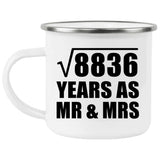 94th Anniversary Square Root of 8836 Years As Mr & Mrs - 12oz Camping Mug