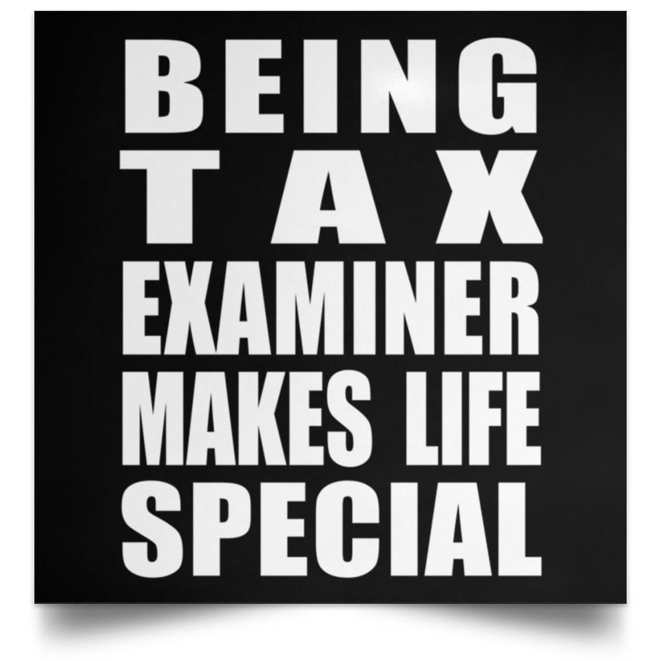Being Tax Examiner Makes Life Special - Poster Square