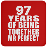 97th Anniversary 97 Years Of Being Mr Perfect - Drink Coaster