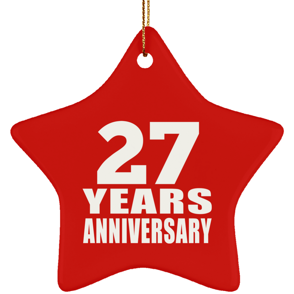 27th Anniversary 27 Years - Star Ornament