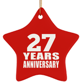 27th Anniversary 27 Years - Star Ornament