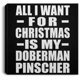 All I Want For Christmas Is My Doberman Pinscher - Canvas Square