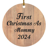 First Christmas As Mommy 2024 - Circle Ornament C