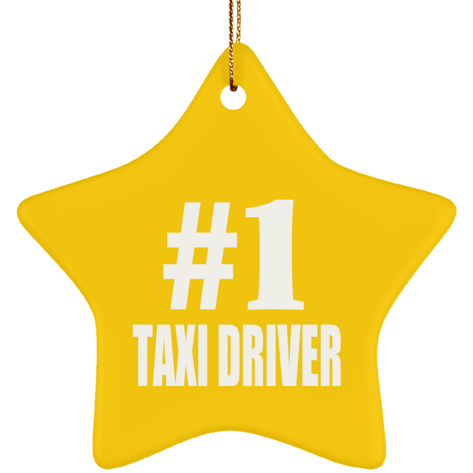 Number One #1 Taxi Driver - Star Ornament