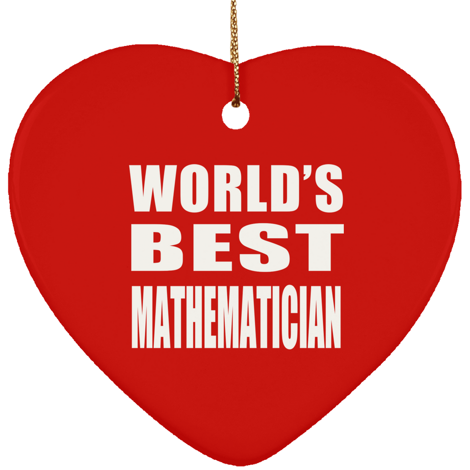 World's Best Mathematician - Heart Ornament