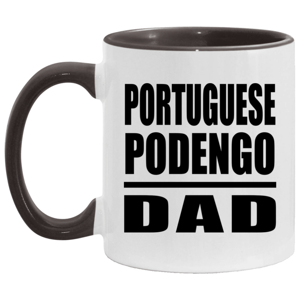 Portuguese Podengo Dad - 11oz Accent Mug Black