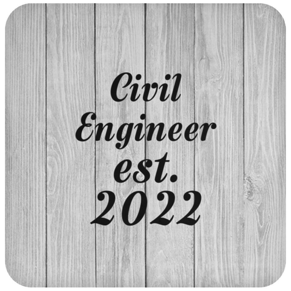Civil Engineer Established Est. 2022 - Drink Coaster F