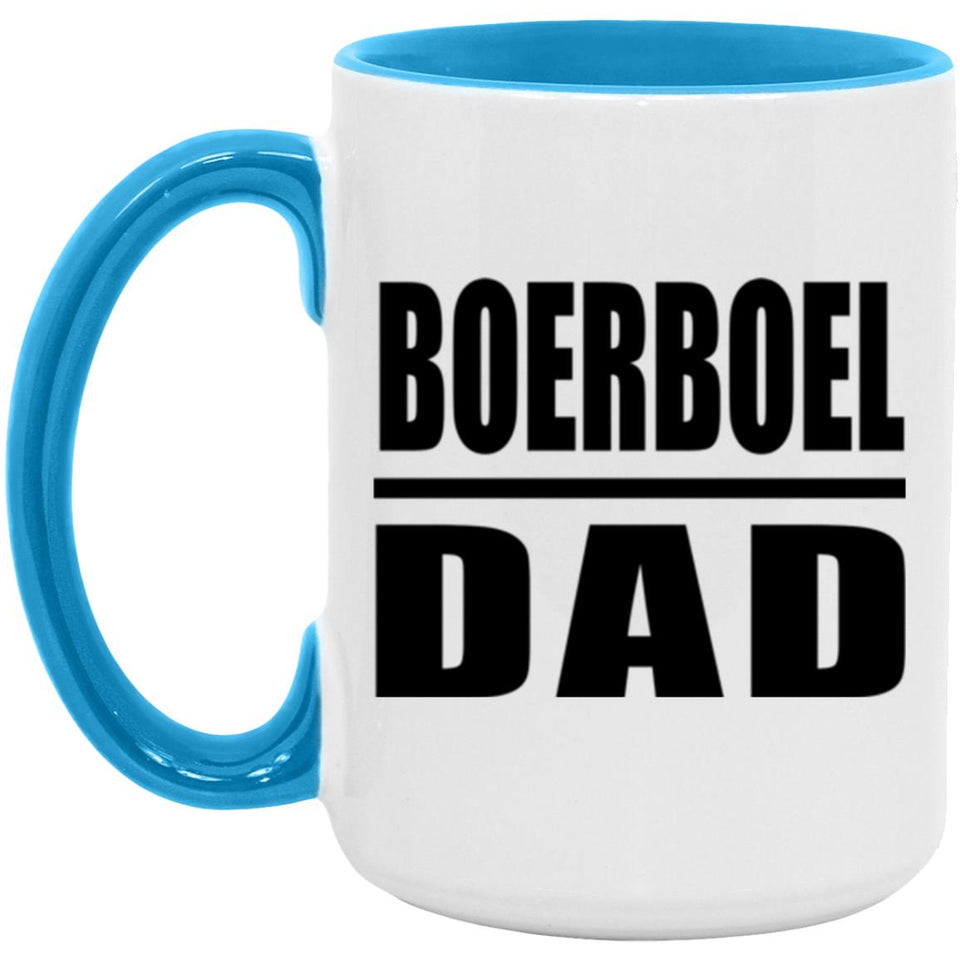 Boerboel Dad - 15oz Accent Mug Blue