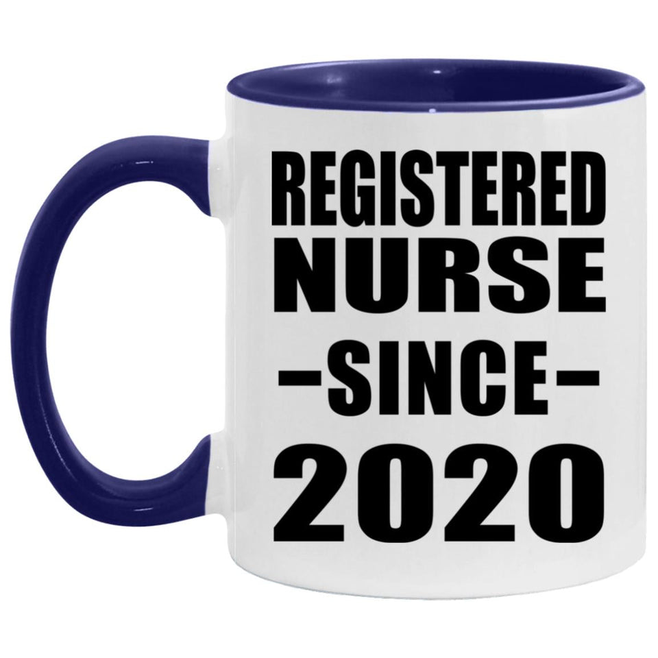 Registered Nurse Since 2020 - 11oz Accent Mug Purple