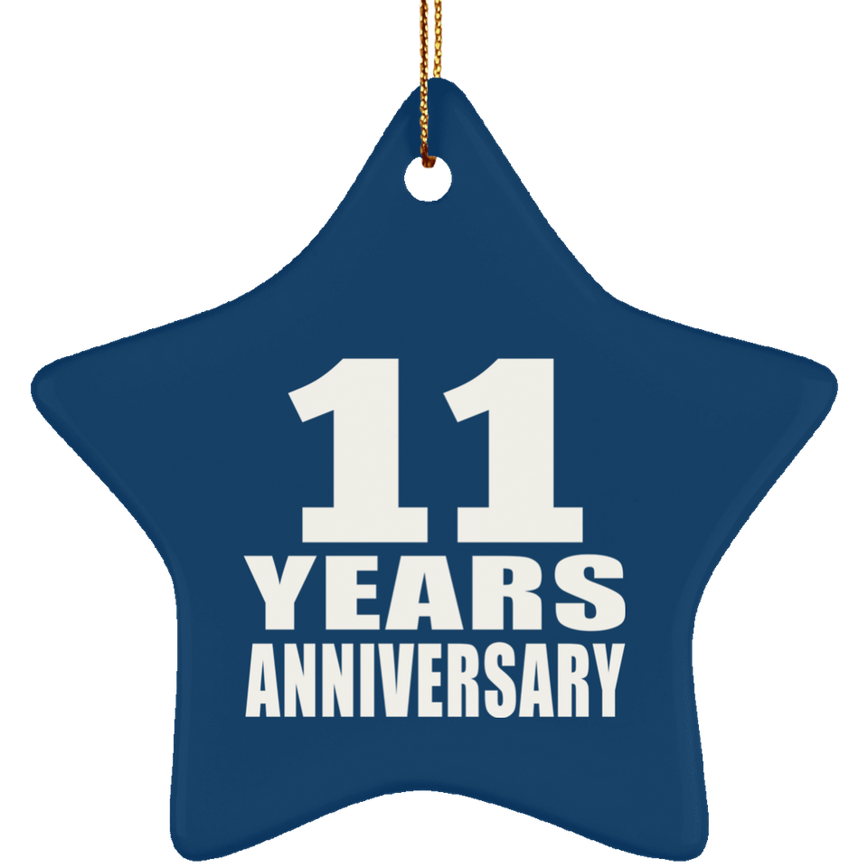 11th Anniversary 11 Years - Star Ornament