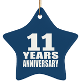 11th Anniversary 11 Years - Star Ornament