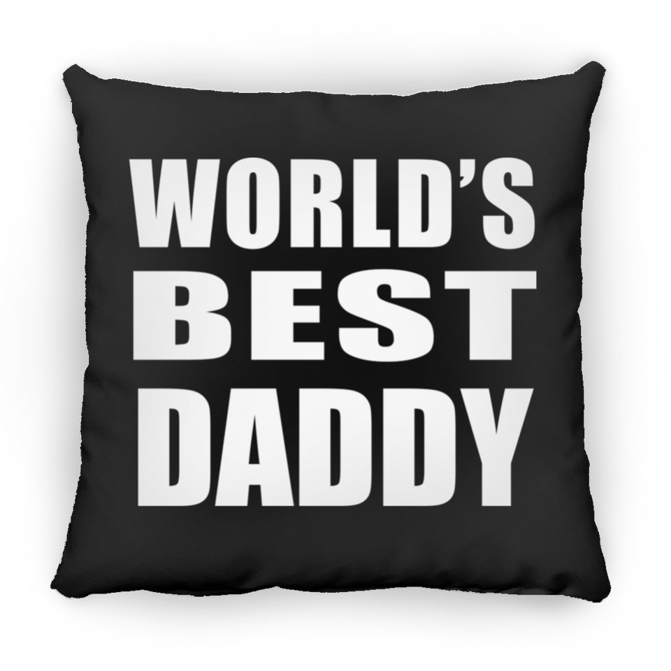 World's Best Daddy - Throw Pillow Black