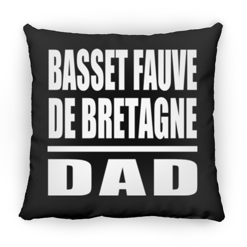 Basset Fauve De Bretagne Dad - Throw Pillow Black