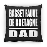 Basset Fauve De Bretagne Dad - Throw Pillow Black