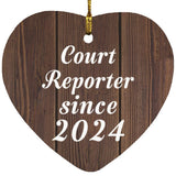 Court Reporter Since 2024 - Heart Ornament D