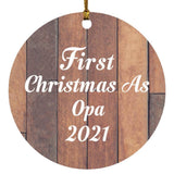 First Christmas As Opa 2021 - Circle Ornament E