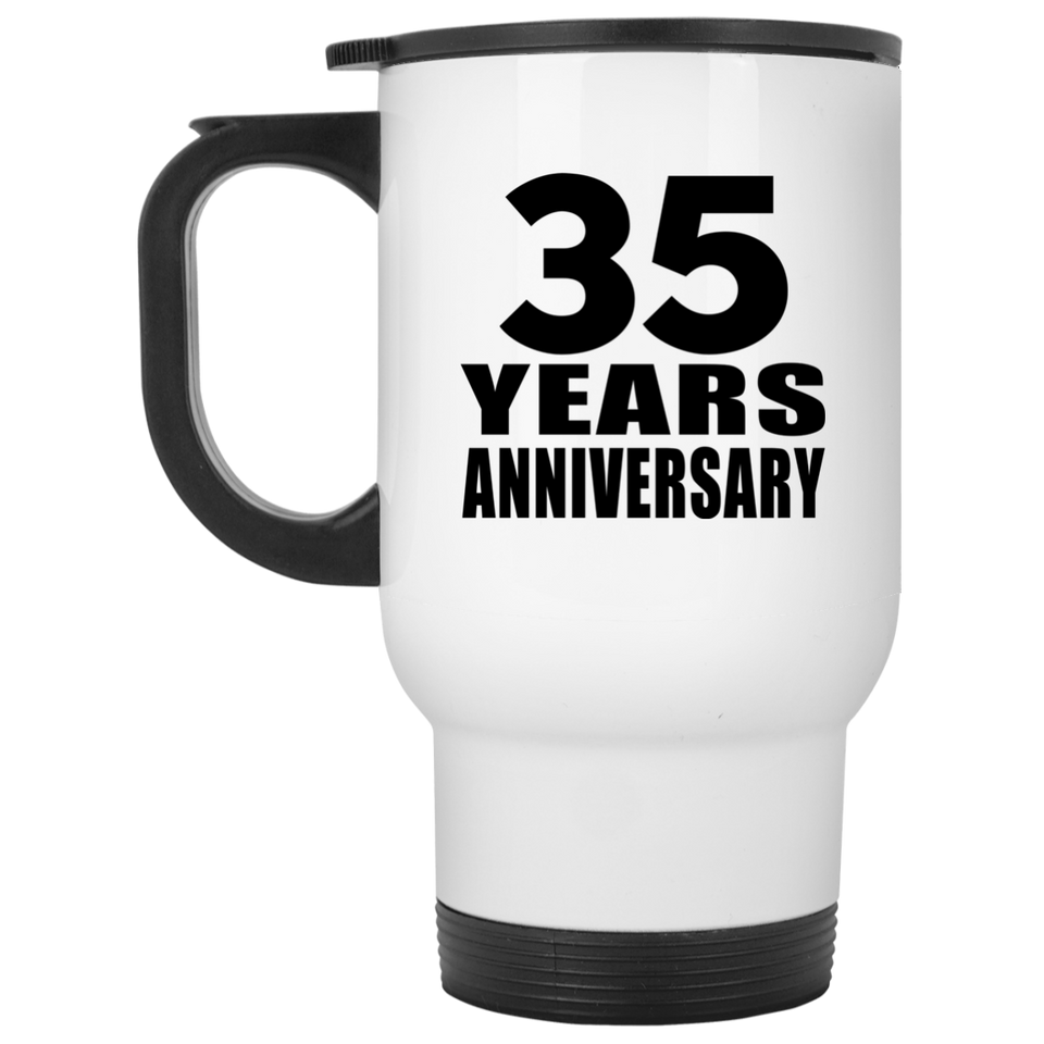 35th Anniversary 35 Years - White Travel Mug