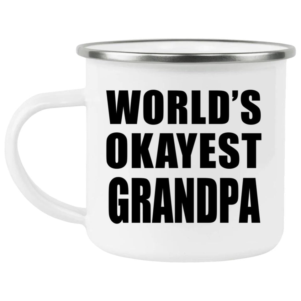World's Okayest Grandpa - 12oz Camping Mug