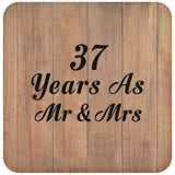 37 Years As Mr & Mrs - Drink Coaster C