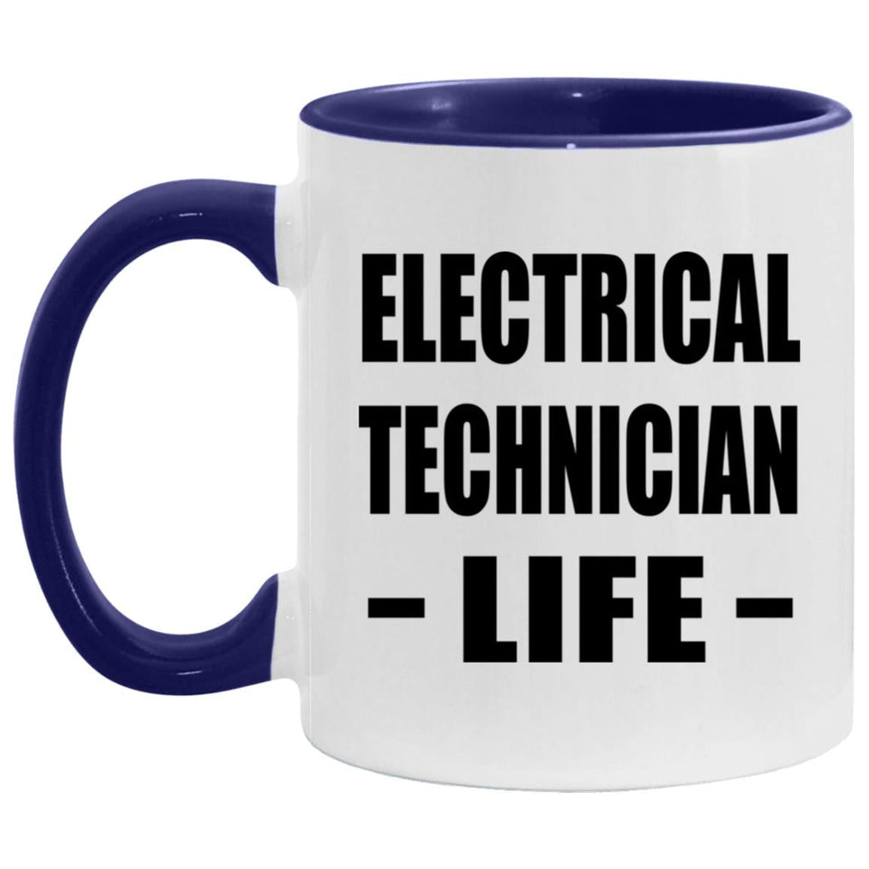 Electrical Technician Life - 11oz Accent Mug Purple