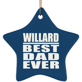 Willard Best Dad Ever - Star Ornament