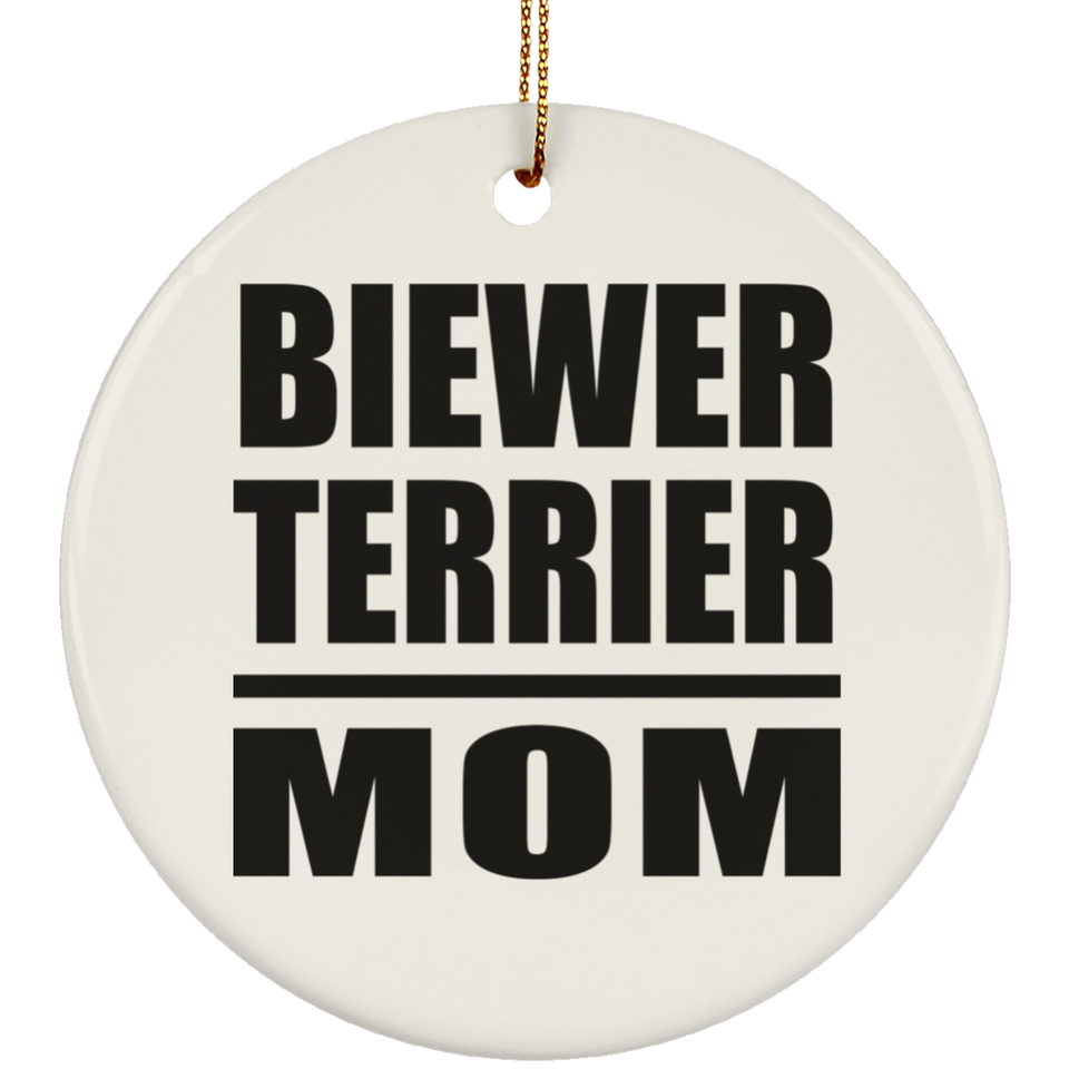 Biewer Terrier Mom - Circle Ornament