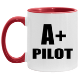 A+ Pilot - 11oz Accent Mug Red