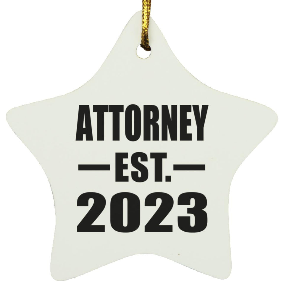 Attorney Established EST. 2023 - Star Ornament
