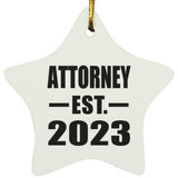 Attorney Established EST. 2023 - Star Ornament