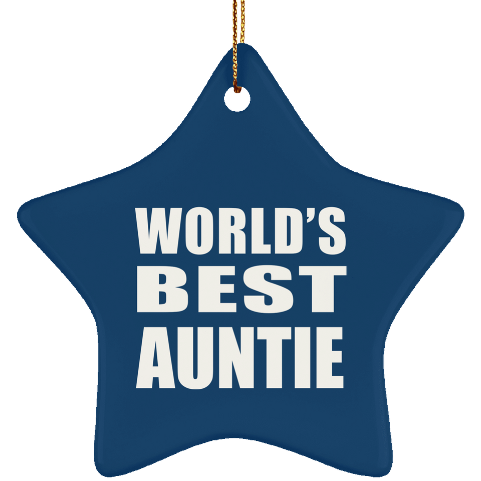 World's Best Auntie - Star Ornament