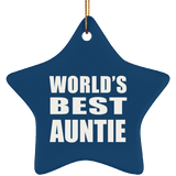 World's Best Auntie - Star Ornament