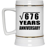 26th Anniversary Square Root of 676 Years Anniversary - Beer Stein