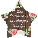 First Christmas As an Amazing Grandpa - Star Ornament A