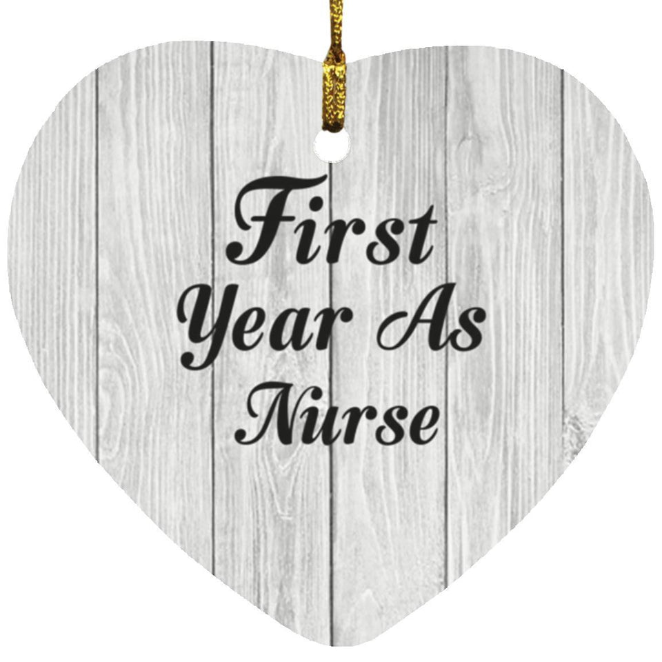 First Year As Nurse - Heart Ornament F