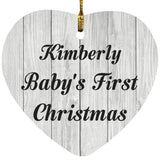Kimberly Baby's First Christmas - Heart Ornament F
