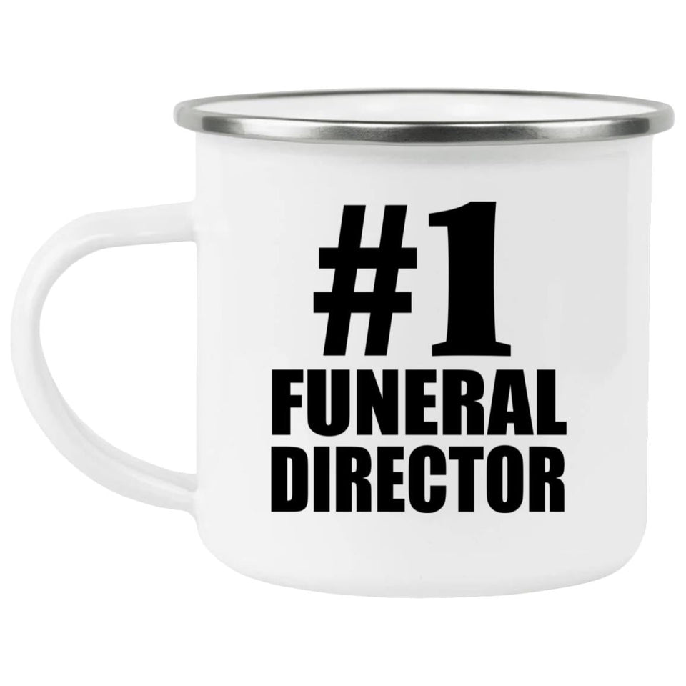 Number One #1 Funeral Director - 12oz Camping Mug