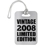 16th Birthday Vintage 2008 Limited Edition - Luggage Bag Tag