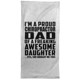Proud Chiropractor Dad Of Awesome Daughter - Hand Towel