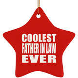 Coolest Father In Law Ever - Star Ornament