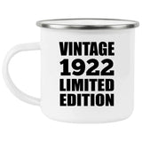 102nd Birthday Vintage 1922 Limited Edition - 12oz Camping Mug