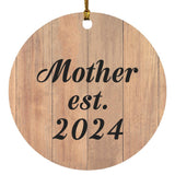 Mother Established EST. 2024 - Circle Ornament C