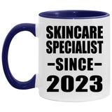 Skincare Specialist Since 2023 - 11oz Accent Mug Purple