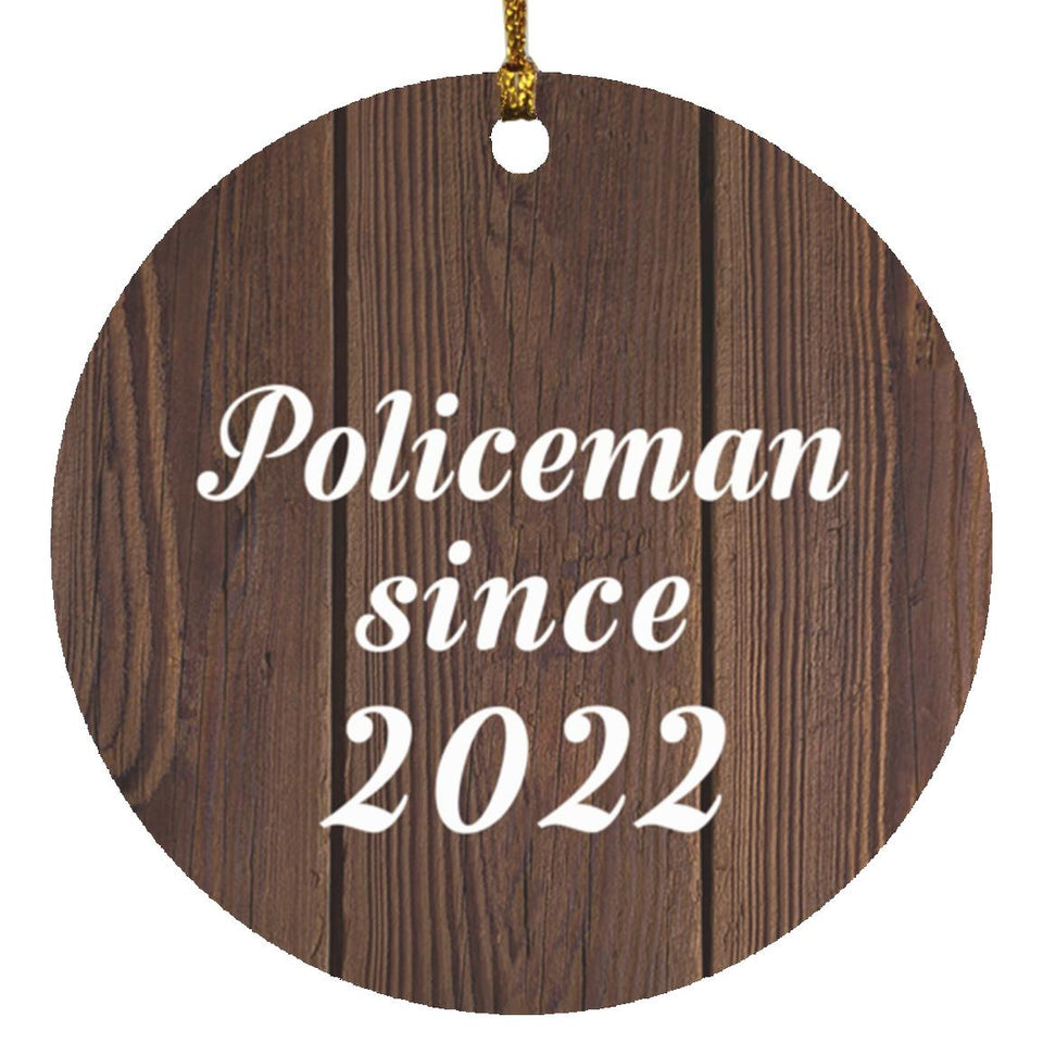 Policeman Since 2022 - Circle Ornament D